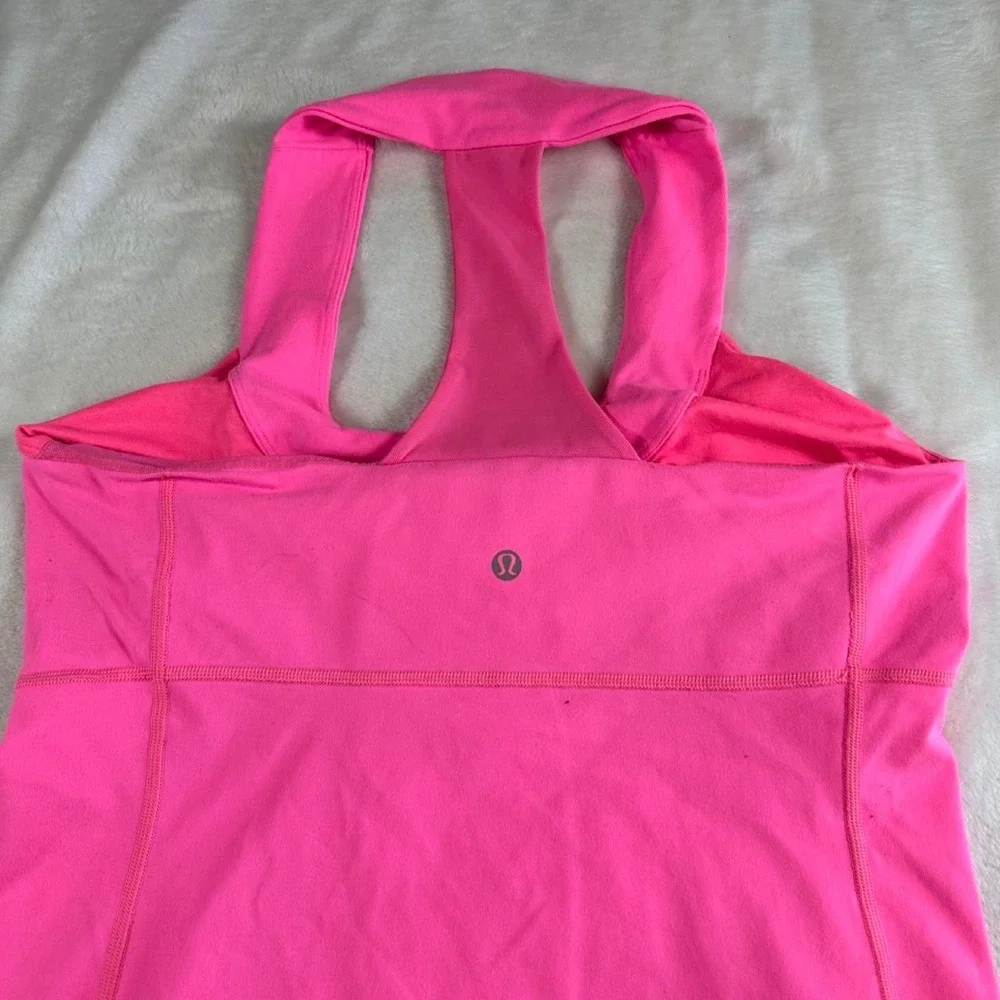 Lululemon pink striped racerback tank top y2k vintage athletic workout